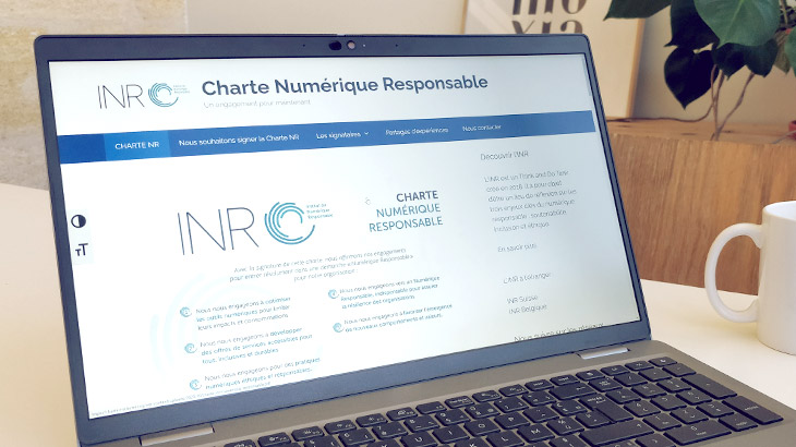 Site internet de l'INR, dédié à la Charte Numérique Responsable